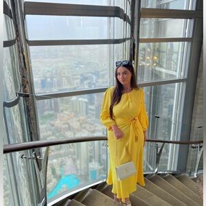 Farm Rio Piping Cut-Out Midi-Dress